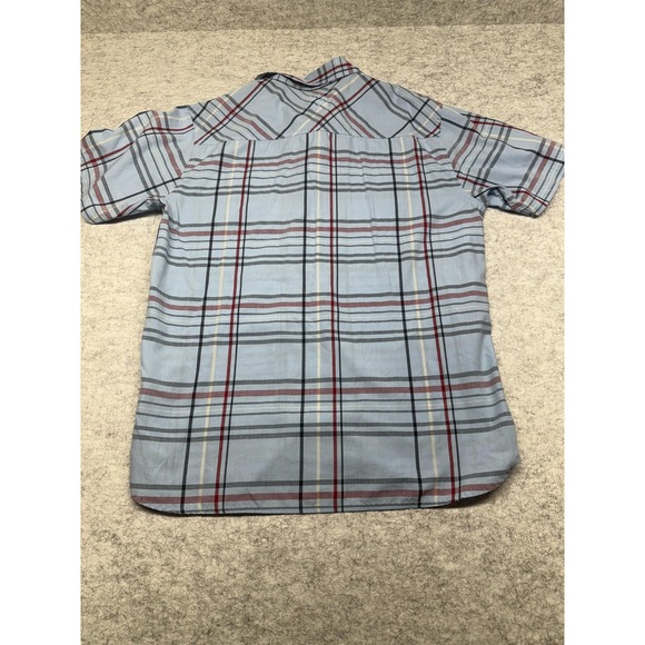 Levis Shirt‎ Mens XL Blue Red Gray Plaid Short Sleeve Western Pearl Snap Casual - Picture 5 of 5